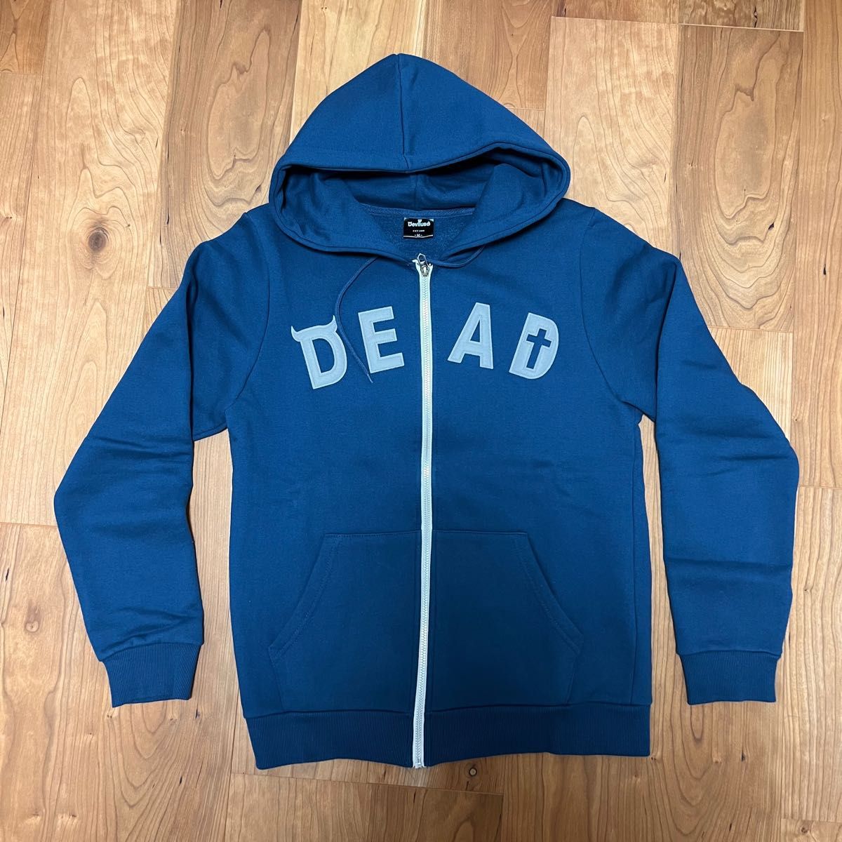 サイズM deviluse DEAD Zip Hooded（Blue）