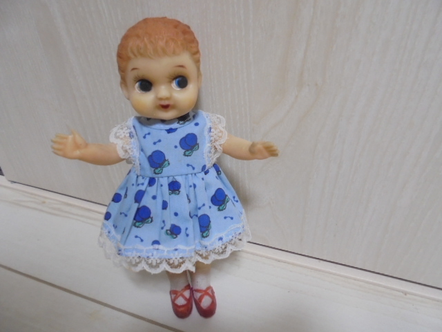 昭和レトロ　可愛いソフビ人形　カール人形　ミルクのみ人形　くるみちゃん　ラバードール_画像6