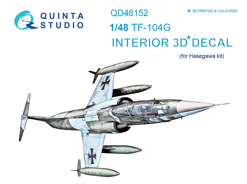 QUINTA STUDIO(QD48152)1/48 TF-104G スターファイター用内装3Dデカール (ハセガワ用)_画像2