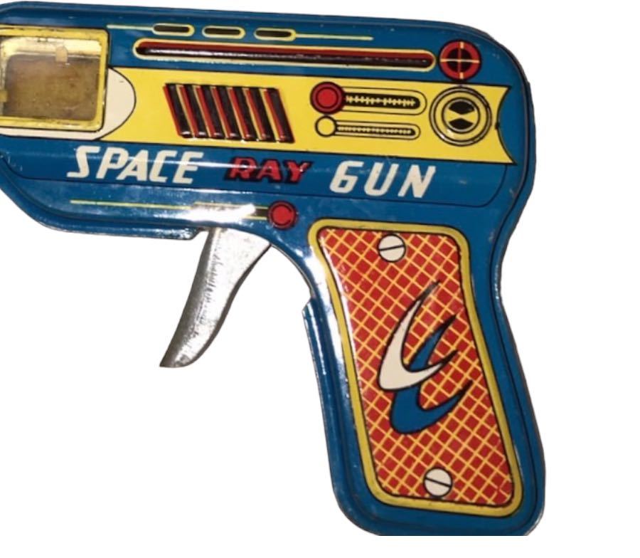  Showa Retro жестяная пластина Space gun подлинная вещь сделано в Японии Vintage Showa. игрушка Showa Retro дагаси магазин 