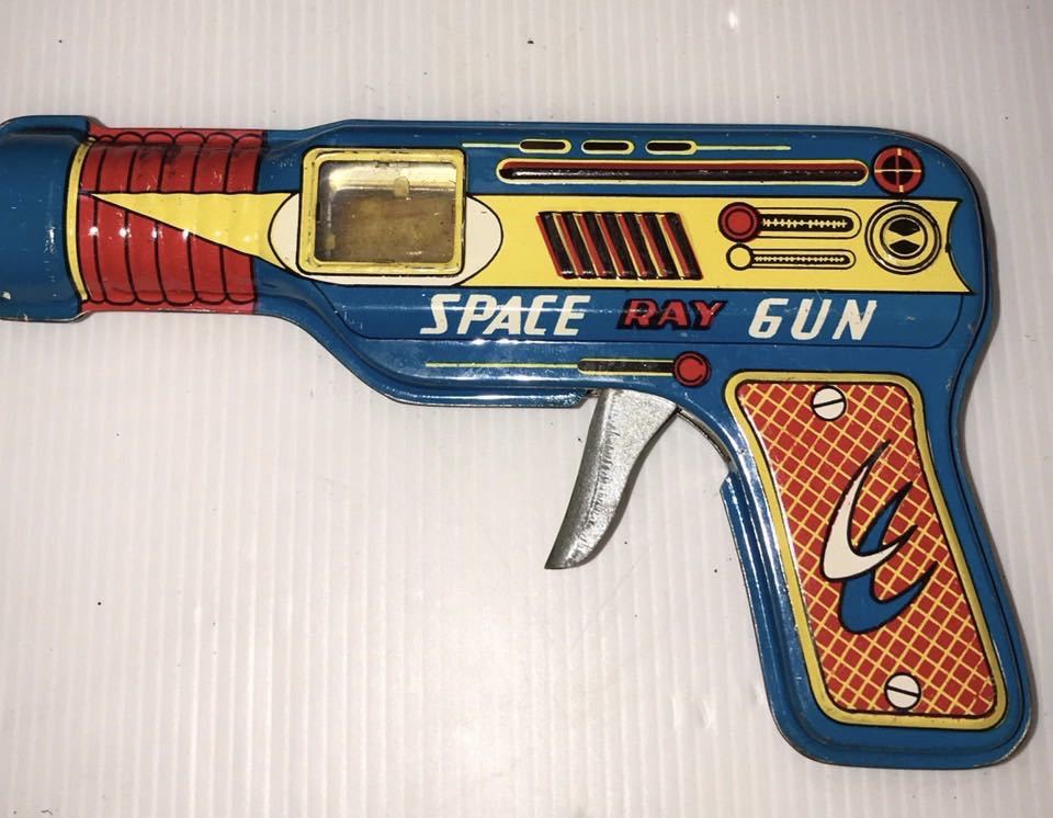  Showa Retro жестяная пластина Space gun подлинная вещь сделано в Японии Vintage Showa. игрушка Showa Retro дагаси магазин 