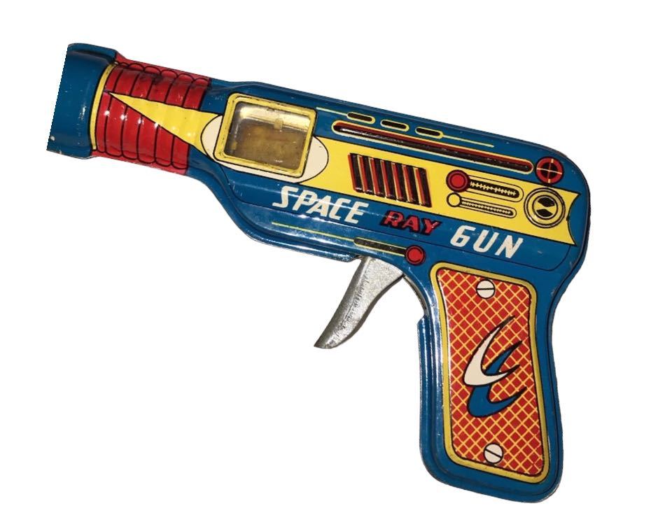  Showa Retro жестяная пластина Space gun подлинная вещь сделано в Японии Vintage Showa. игрушка Showa Retro дагаси магазин 