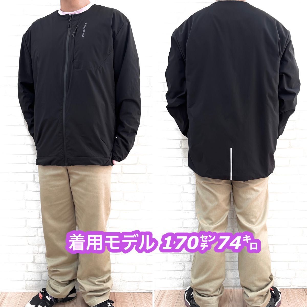 CONVERSE コンバース ノーカラージャケット ジップアップジャケット