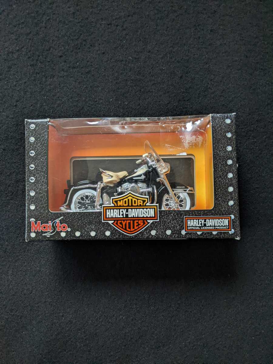  Maisto 1/18 Harley Davidson 1962 FLH DUO GLIDE bike black color white color Maisto prompt decision new goods 