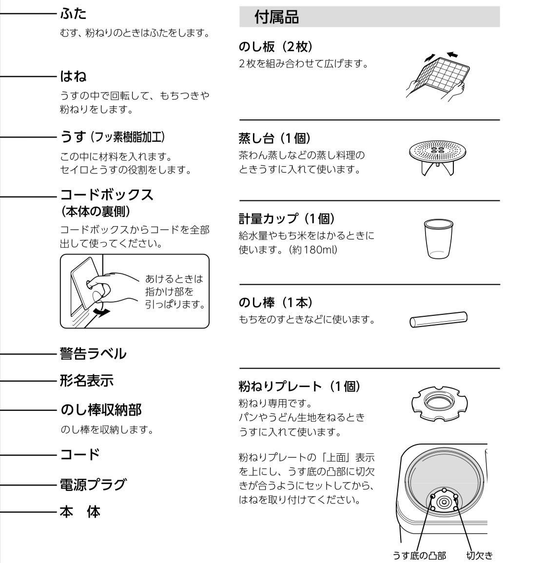 東芝 もちつき機 1升 2升用 グランホワイトTOSHIBA もちっ子 AFC-216-W ...