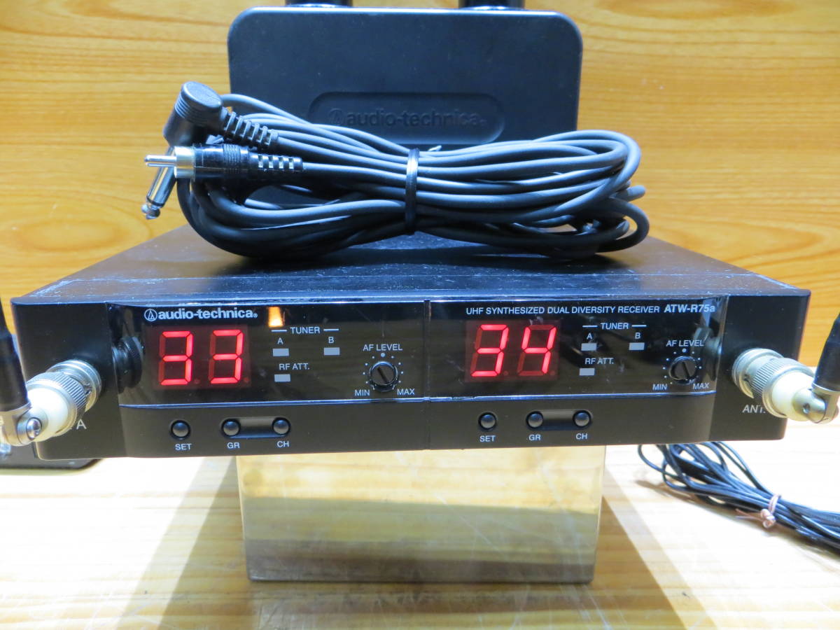 S0827* オーディオテクニカ製ワイヤレスマイク ATW-R75a ATW-T62a