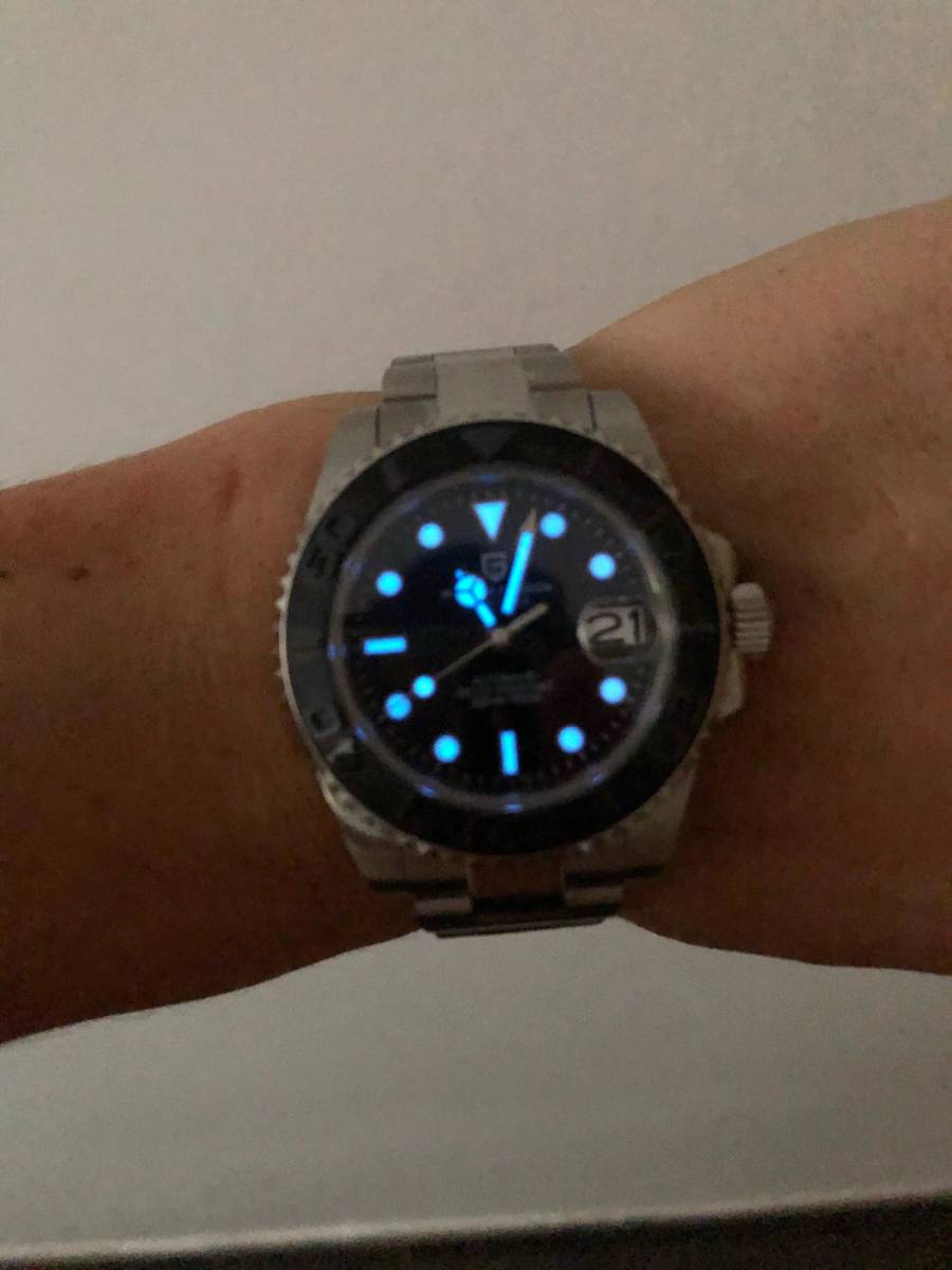 【送料無料】パガーニデザインのメンズ腕時計 自動サファイア 高級機械式腕時計 ステンレス鋼 防水時計