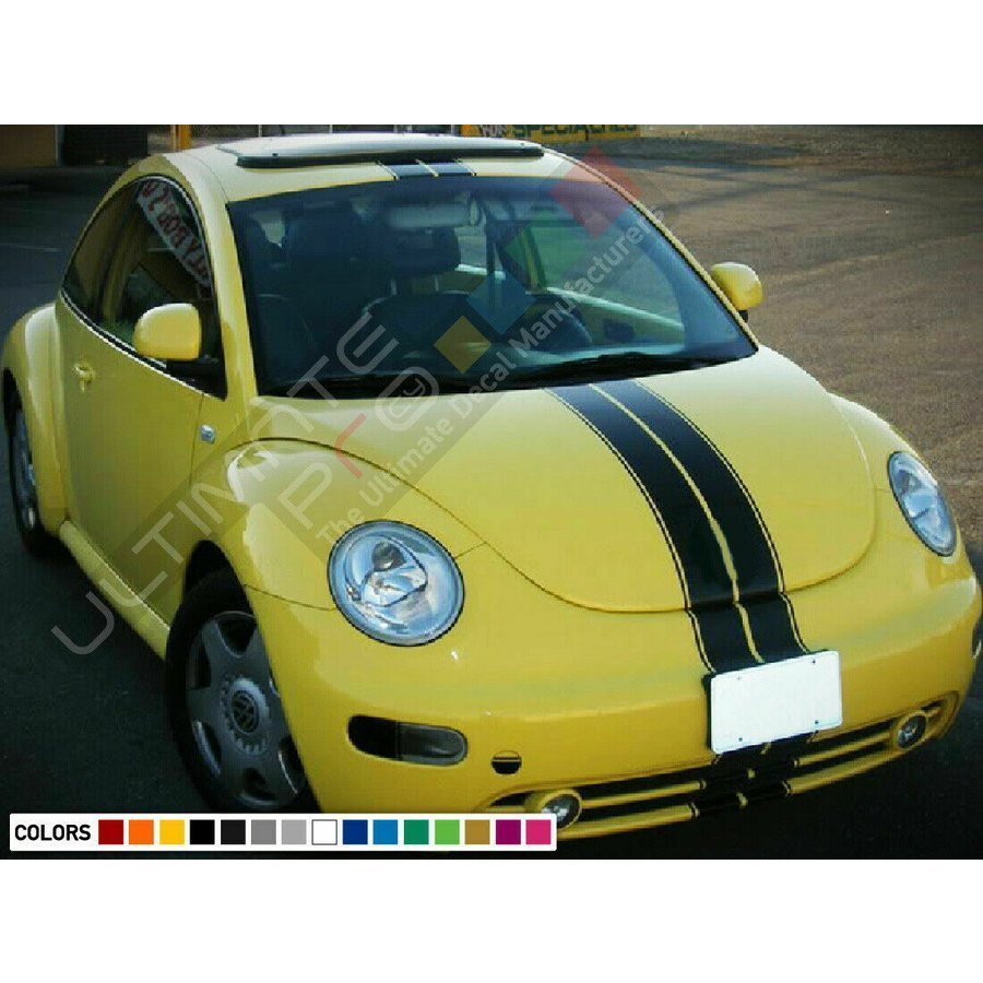 グラフィック デカール ステッカー 車体用 / VW フォルクスワーゲン ニュービートル 1999-2011 / ストライプ ボディ キット1_画像2