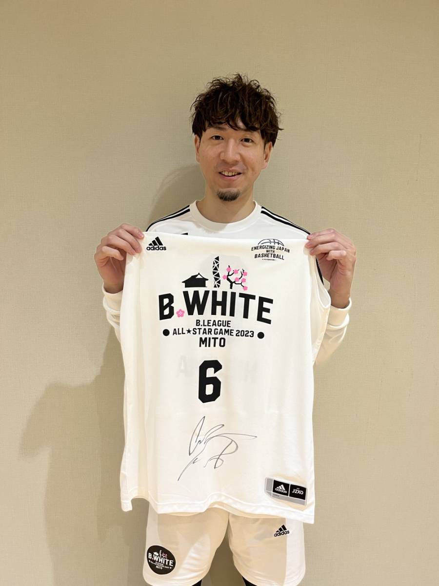 B.WHITE】#6 比江島 慎選手(宇都宮ブレックス)直筆サインユニフォーム