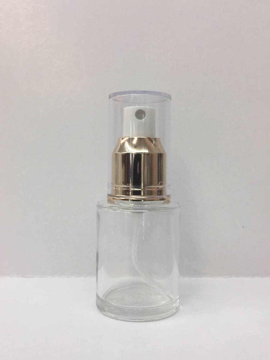 新品　特価　透明瓶　金冠　スプレー　容器 ３０ml　アロマ　コスメ　ルームフレグランス　フローラルウォーター　詰替_画像1