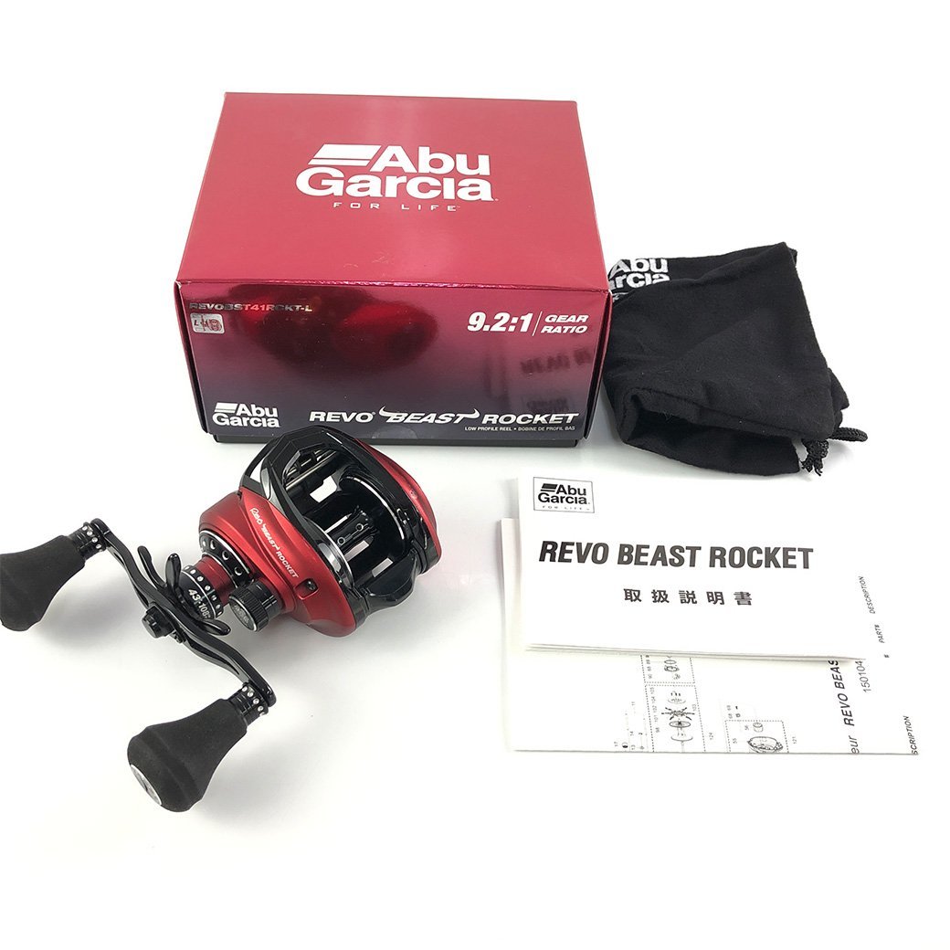 アブガルシア レボ ビースト ロケット 41 左ハンドル ベイトリール | Abu Garcia REVO BEAST Fishing Reels 釣具 ベイトリール