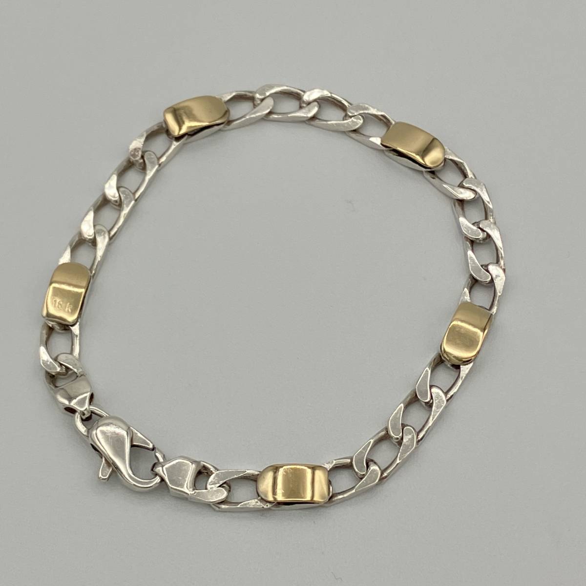☆ 希少品 ティファニー ビンテージ 喜平 チェーン ブレスレット バングル シルバー 925 ゴールド 18K 750 K18 TIFFANY VINTAGE BRACELET