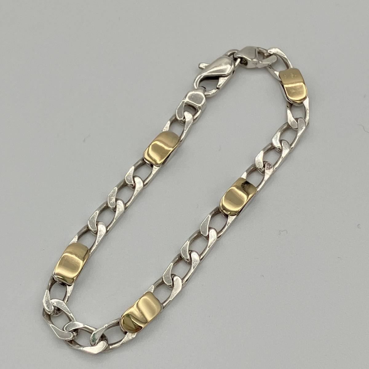 ☆ 希少品 ティファニー ビンテージ 喜平 チェーン ブレスレット バングル シルバー 925 ゴールド 18K 750 K18 TIFFANY  VINTAGE BRACELET