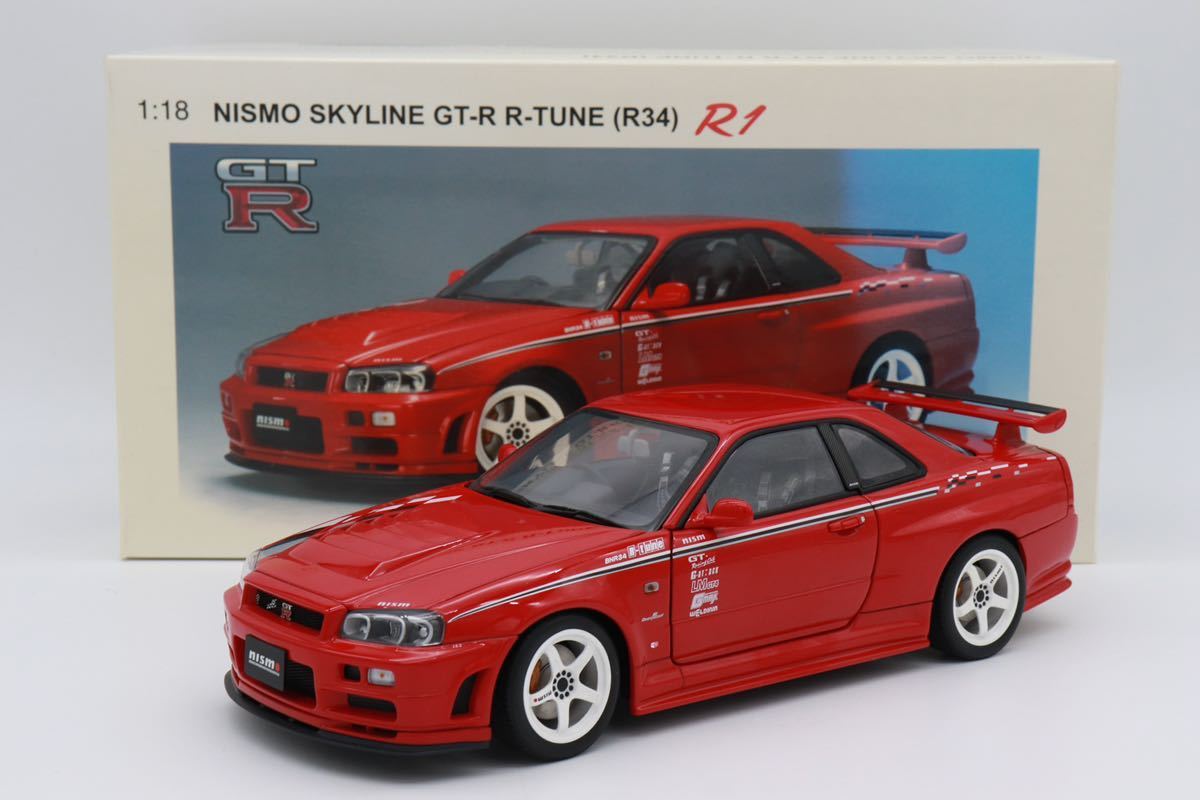 ミニカー ニッサン スカイライン GTR R1 R34 ニスモ オートアート-