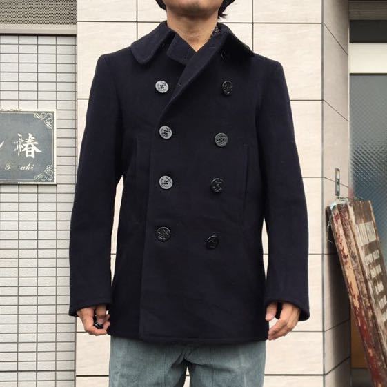 50s Vintage US Naval Clothing Factory Pea Coat US-34 ビンテージ