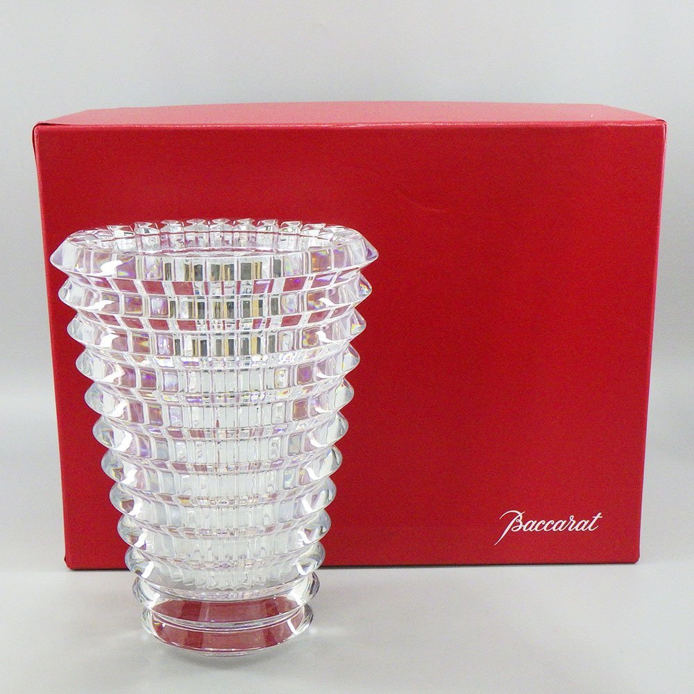 国内正規品 1円~ Baccarat バカラ アイ フラワーベース 24cm 箱付き