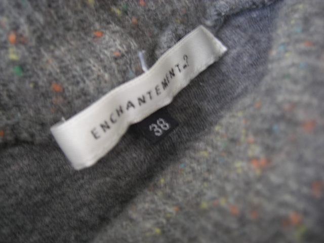 美品アンシャントマン ミックスニットチュニックグレイ38_画像2