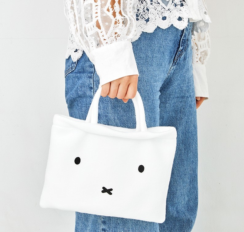 ミッフィー miffy ふわふわ フェイス トートバッグ ミニバッグ かわいいバッグ もこもこバッグ ミニトートバッグ_画像3