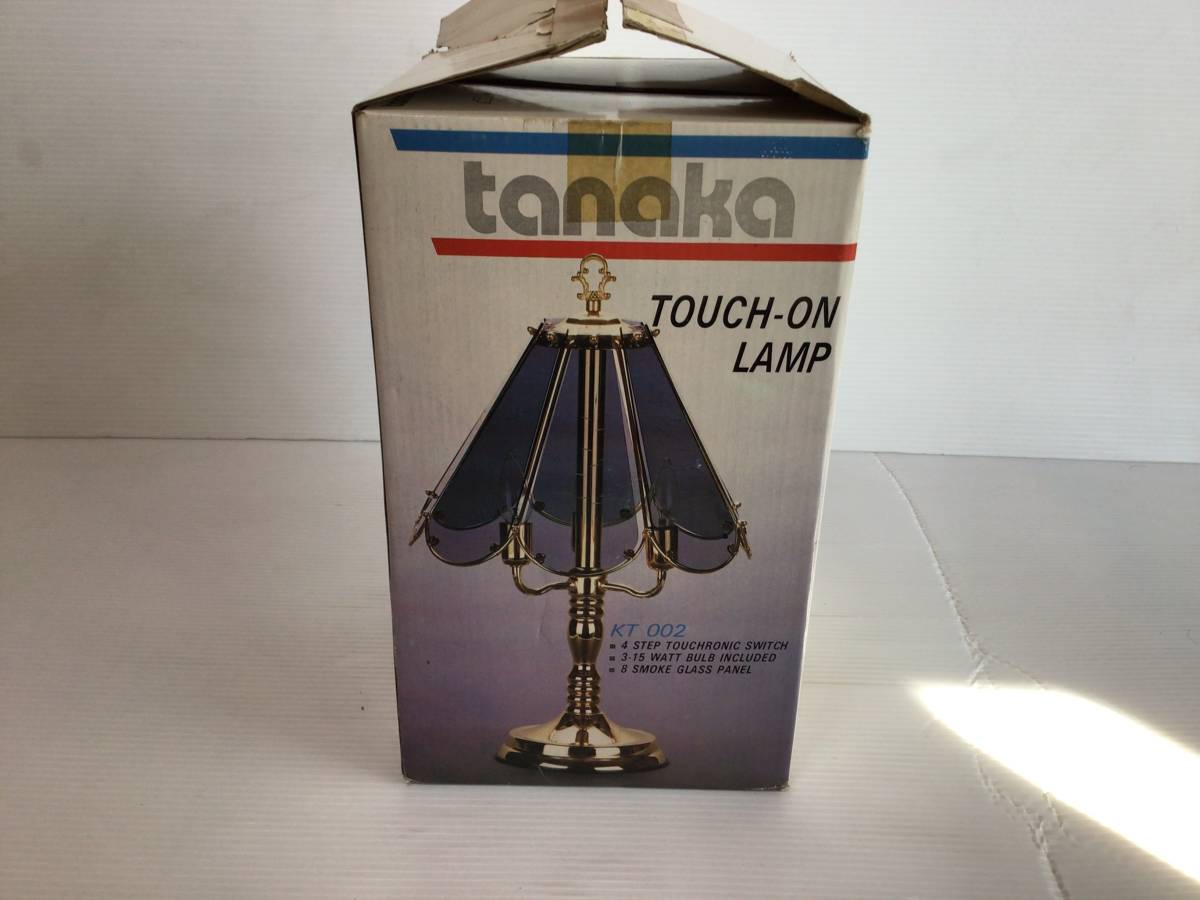 C406 新品　未使用　Tanaka/田中和哉漆器店　TOUCH-ON LAMP タッチセンサーライト　ガラスシェードランプ　箱入_画像10