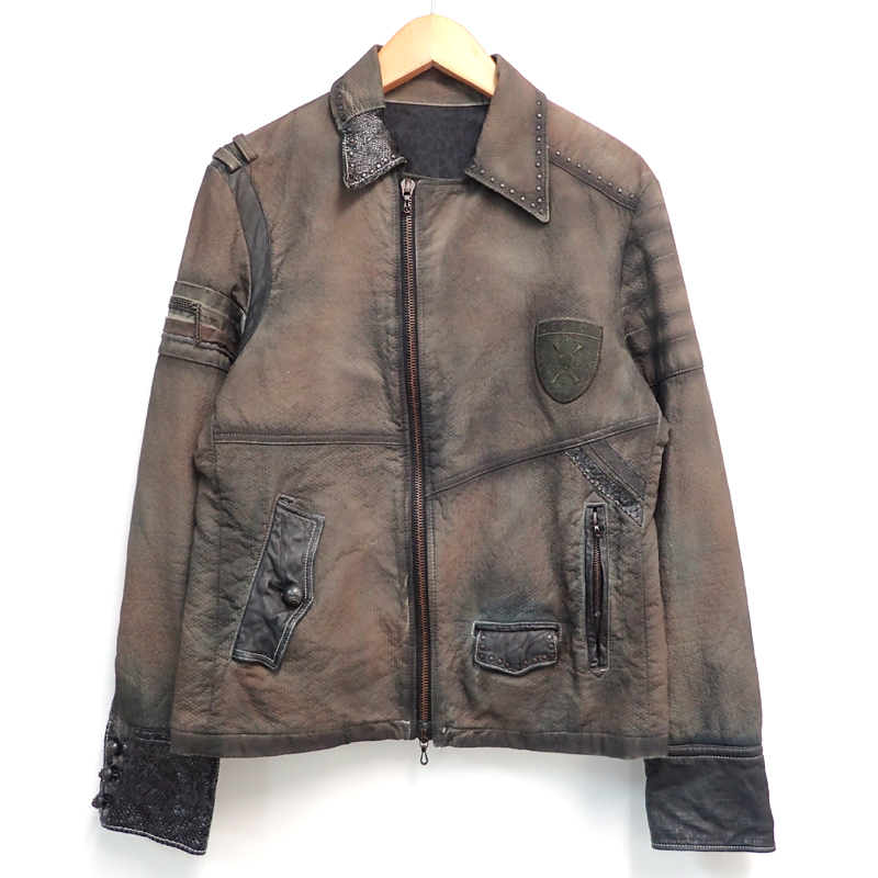 3IP Roen ロエン コットン ライダースジャケット サイズ48 S~M