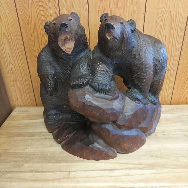 北海道 熊 彫刻 インテリア 置き物 - 通販 - pinehotel.info