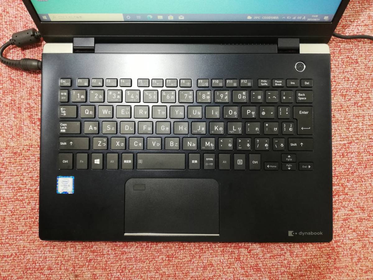 2019年モデル 高速起動 東芝 dynabook G83/M Core i5-8350U 1.7GHz/8GB/SSD256GB 13.3型 Win10 Office365導入済/指紋、顔認証センサーの画像5