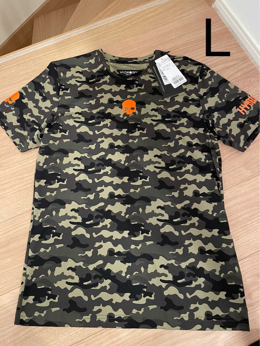 新品】ハイドロゲン テニスウェア メンズ Tシャツ ゲームシャツ 迷彩 L