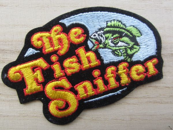 ビンテージ The Fish Sniffer ワッペン/バス釣り 釣り ライフジャケット キャップ バッグ 48_画像2