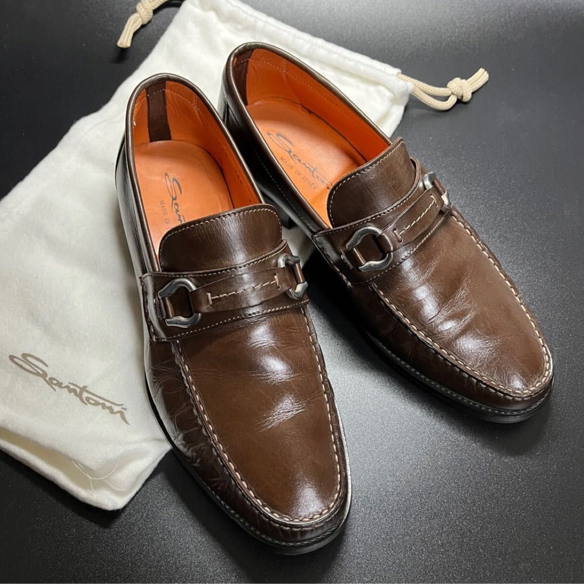 訳あり商品 サントーニ SANTONI メンズ ローファー シューズ 靴Dark