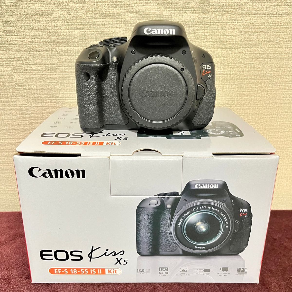 【美品】 Canon EOS Kiss X5 ダブルズームキット シャッター5000回 おまけ付 デジタル一眼レフ 【キヤノン】