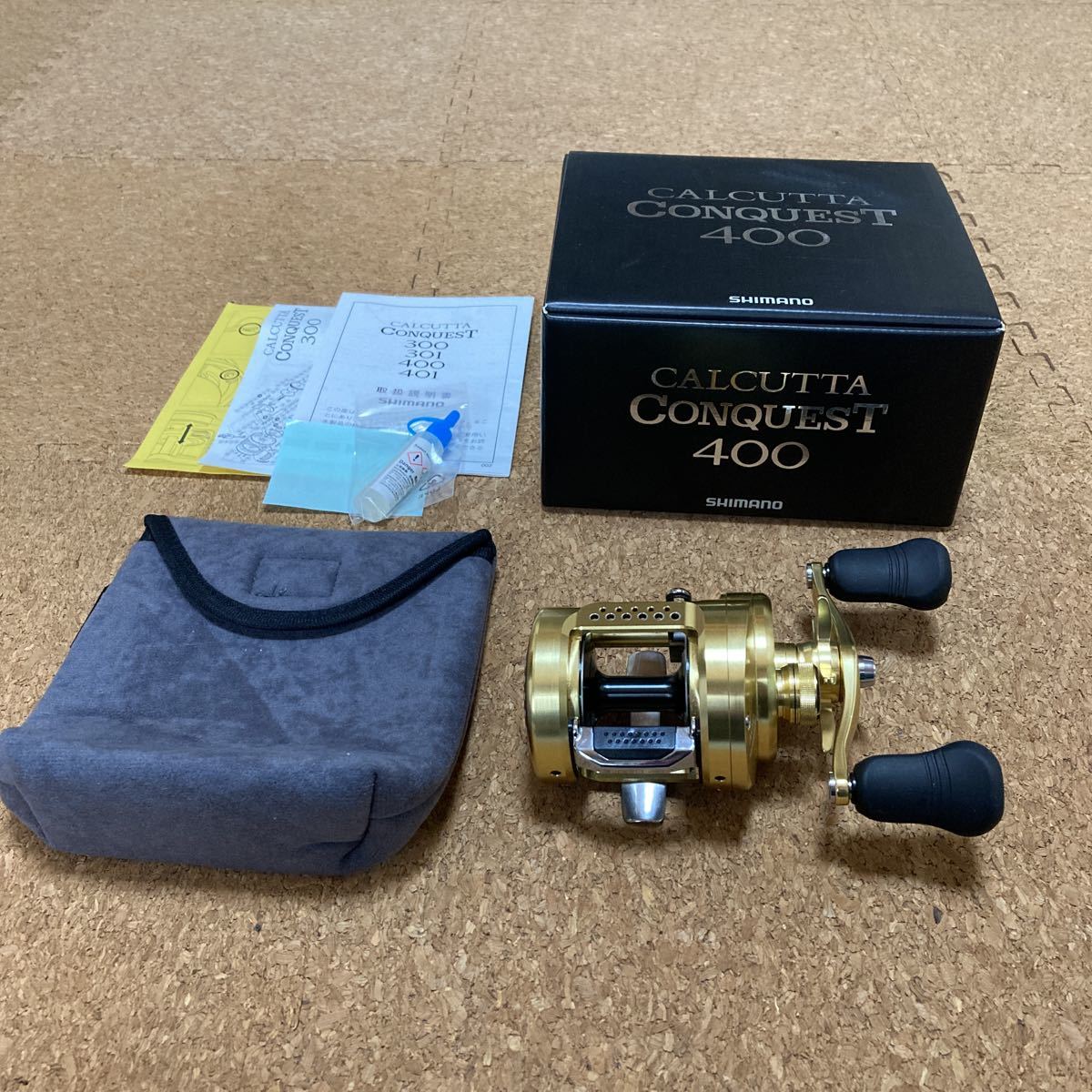 シマノ 18 カルカッタコンクエスト 400 超美品 右巻き ベイトリール CALCUTTA CONQUEST