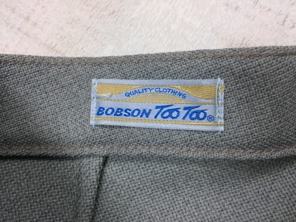 ボブソン bobson too too スタプレ型 70s ブッシュ ポケット スラックス パンツ ボトムス レディース ポリエステル100% 31-3 グレー_画像2