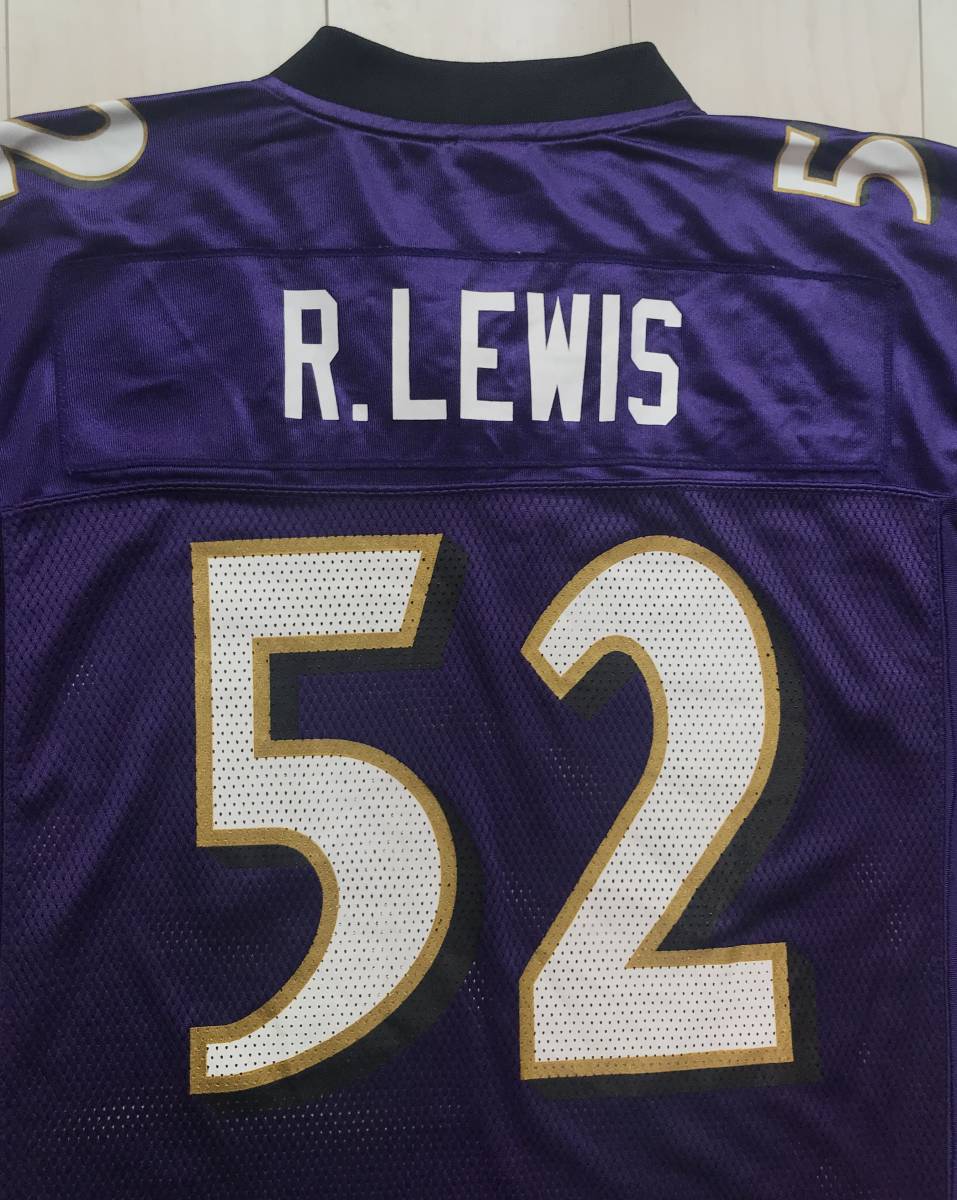 NFL RAVENS R.LEWIS ジャージ 【 M 】レイ ルイス 52 ボルチモア レイブンズ アメフト ユニフォーム reebok リーボックの画像6