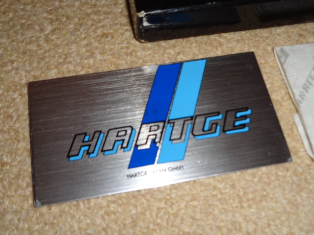 当時物！ハルトゲ コンプリートカー用 エンブレムプレート HARTGE H3 H5 H6 H7 H8 SP BMW E24 E28 E30 E31 E32 E34 E36 R31 M30 M20 GTS_画像2