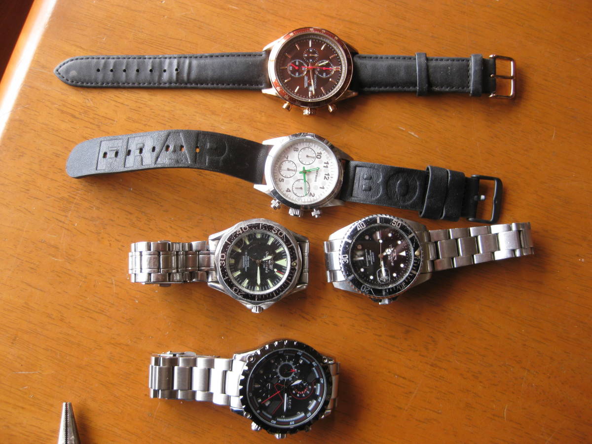 メンズ 腕時計 電池交換済み LIGE FRAPBOIS GUIONNET クロノグラフ TECHNOS charies その他 動品 まとめて ジャンク(アナログ(クォーツ式))|売買されたオークション情報、yahooの商品情報をアーカイブ公開 - オークファン(aucfan.com)