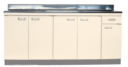 激安 流し台 1700×550 中水槽 アイボリー【日本製】 激安 流し台 1700×550 中水槽 アイボリー【日本製】