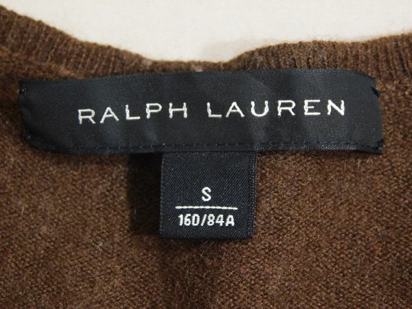 ラルフローレン RALPH LAUREN ■長袖ニットセーター■S(160/84A)■ブラウン系　長袖セーター　※2715388_画像4