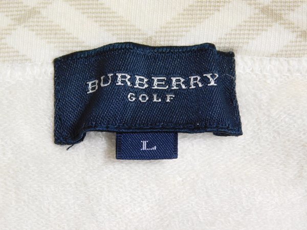 バーバリーゴルフ BURBERRY GOLF■長袖カットソー　三陽商会　日本製■L■ベージュ系■古着■ゴルフウェア　※2715292_画像4