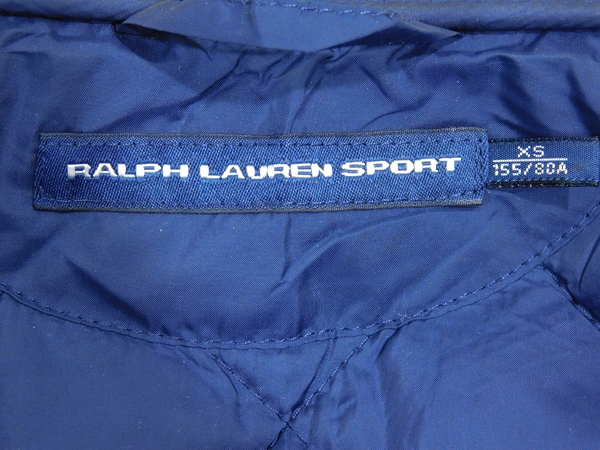 ラルフローレンスポーツ RALPH LAUREN SPORT■胸パッチ付きキルティングジップジャケット■XS 155/80A　※1209198_画像5