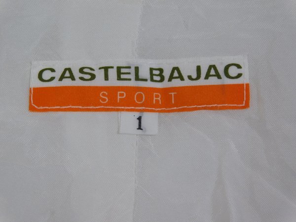 Castelbajac спорт CASTELBAJAC SPORT# с хлопком Zip лучший вязаный переключатель / Leica #1# "теплый" белый *2d22215