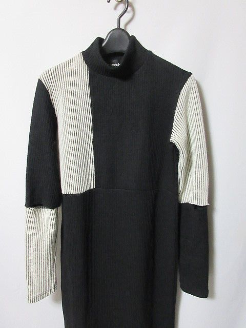 最大15%OFFクーポン knit soduk スドーク 定価30,800円 panel 黒白