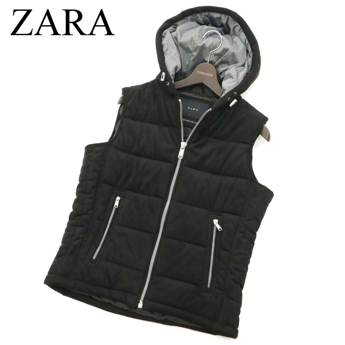 最高品質の ZARA ザラ フェイクスエードパーカー フーディー