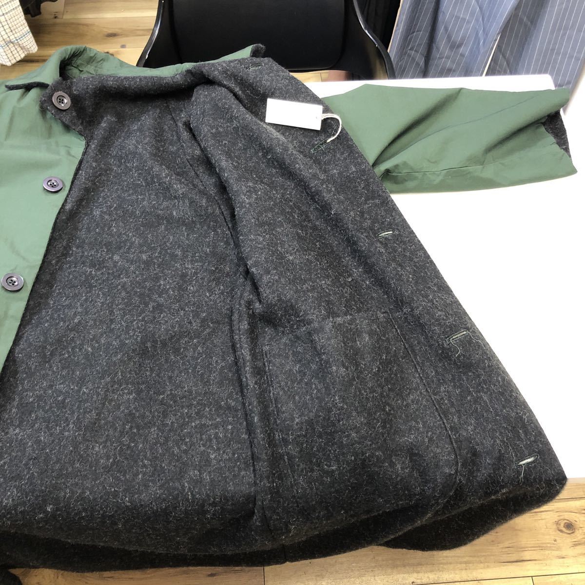 new goods prit reversible turn-down collar long coat (1)¥28600plito trip 50/1 typewriter ×la tubifex ru ton knitted 