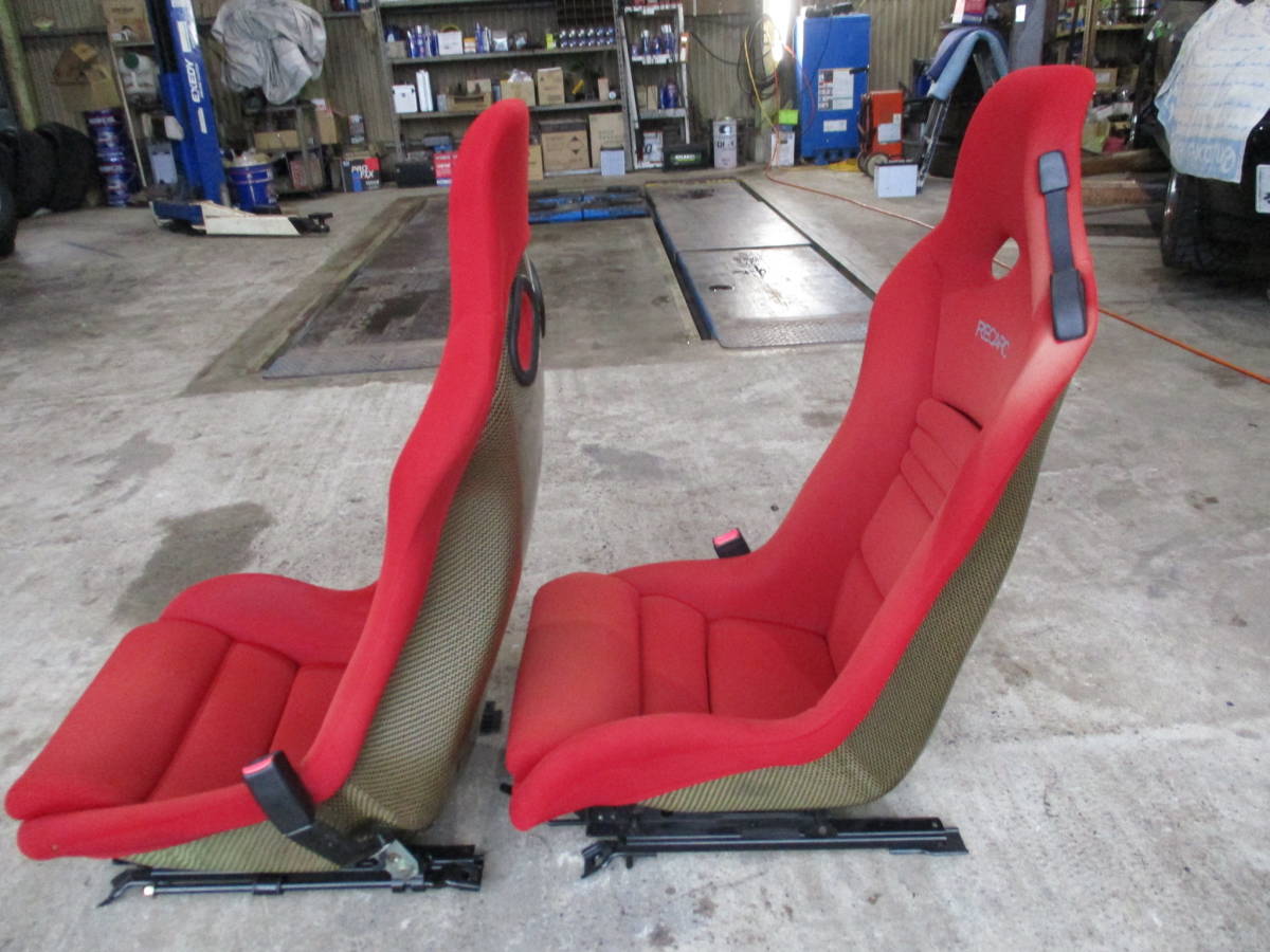 FD3S RX-7/RX7 スピリットR 純正 RECARO/レカロ フルバケットシート/フルバケ カーボンケブラー 運転席＆助手席