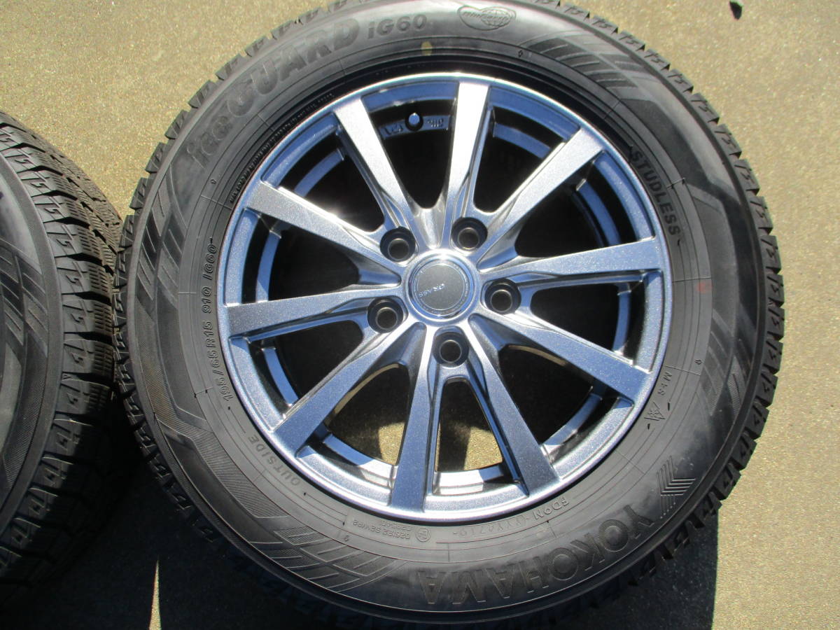 ヨコハマ アイスガード アルミホイール＆スタッドレスタイヤ 4本セット 15×6J+53 PCD114.3×5＆195/65R15 IG60 ノア/ヴォクシー_画像4