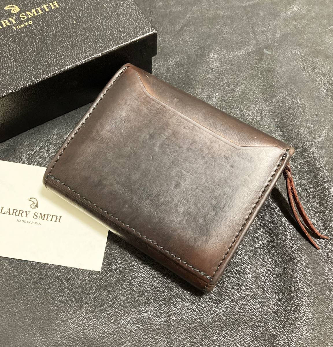 [LARRY SMITH]u Nikon cho custom Short leather wallet original leather Brown Rally Smith 