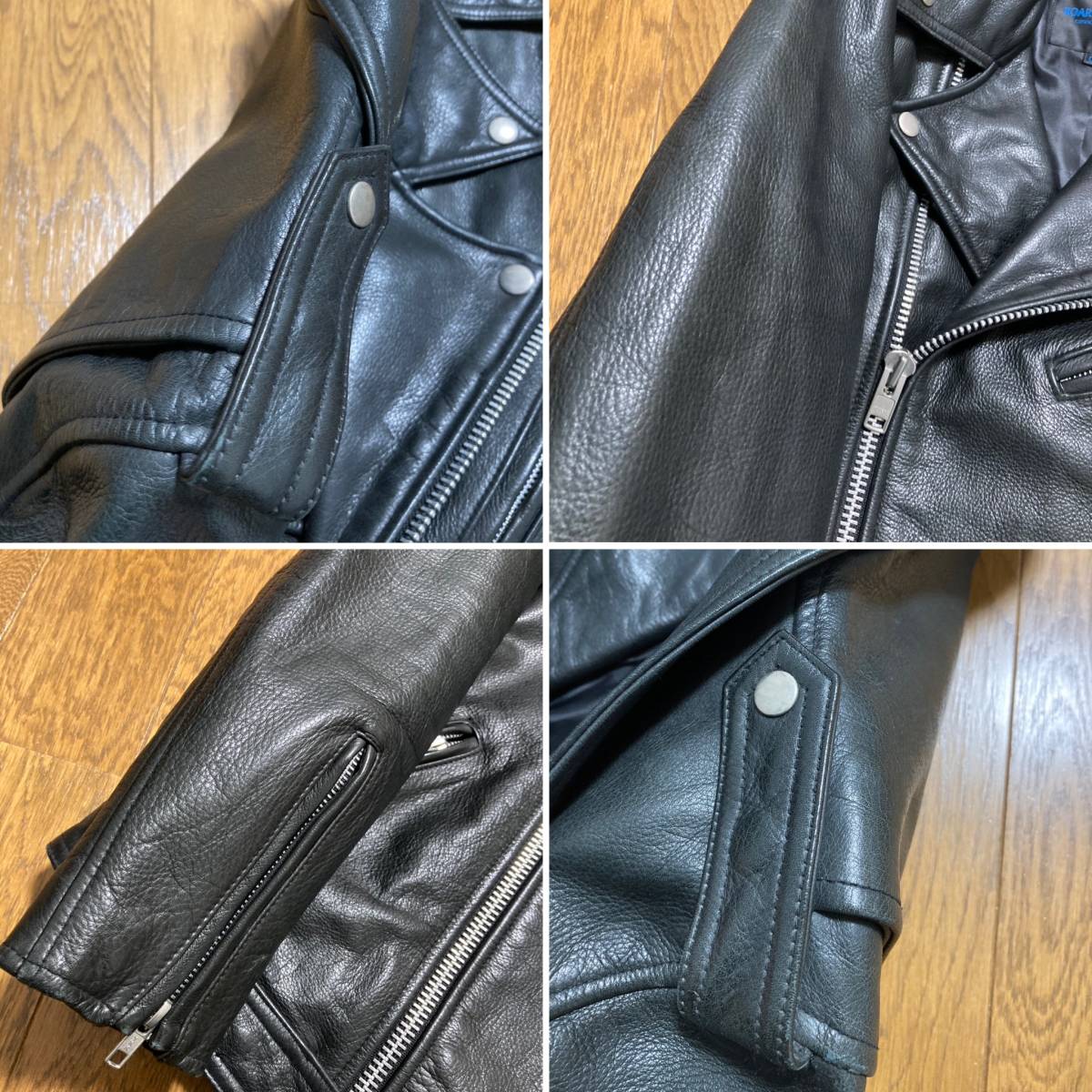  the first period *[ROARS ORIGINAL] \'07 roars W riders\' Zero nana Double Rider's Biker leather jacket L cow leather black Roar z original 