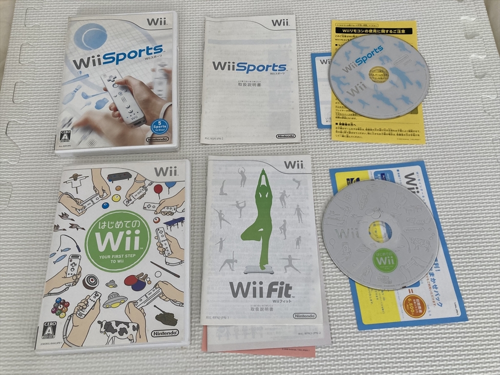 23-Wii-18　ニンテンドーWii　はじめてのWii　Wiiスポーツ　セット　動作未確認ジャンク扱い