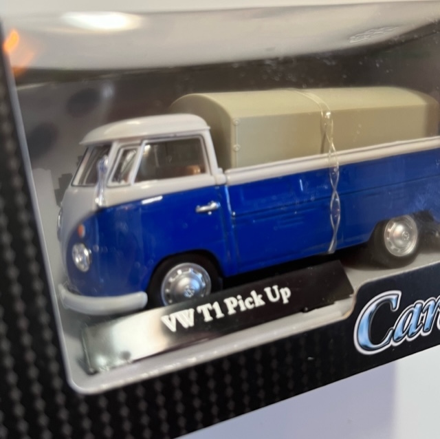 Cararama/カララマ VW T1 ピックアップ 幌付　ホワイト／ブルー ダイキャストカー　ミニカー　4-13445_画像2