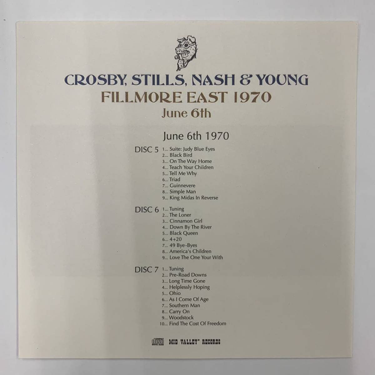 CROSBY, STILLS, NASH & YOUNG / FILLMORE EAST 1970 June 4th & 5th & 6th 三日間を極上のサウンドボード収録!クロスビーよさようなら。 CROSBY, STILLS, NASH & YOUNG / FILLMORE EAST 1970 June 4th & 5th & 6th 三日間を極上のサウンドボード収録!クロスビーよさようなら。